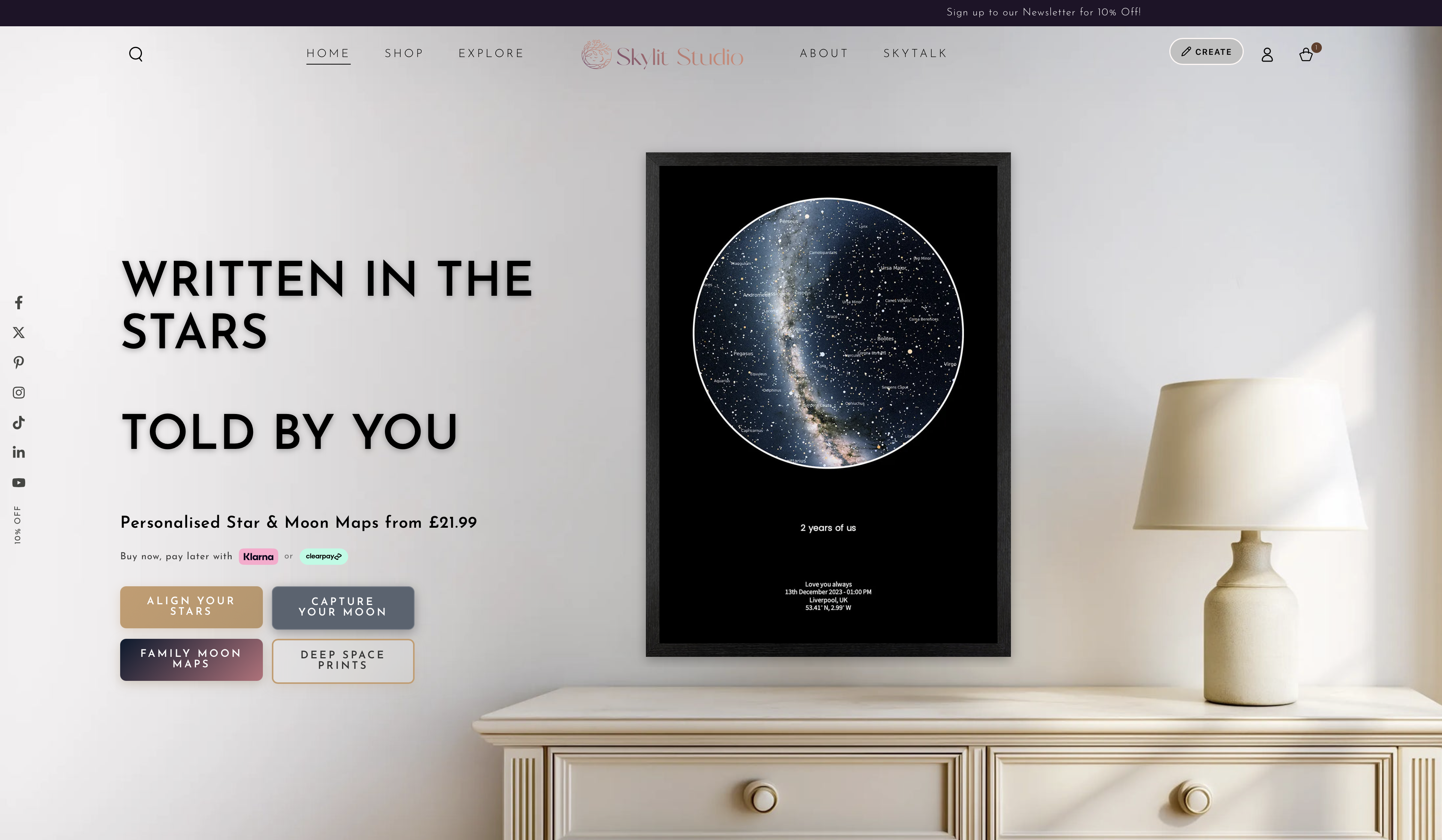 Skylit Studio - Custom Star Map Platform